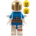 Lunar Research Astronaut - Female, White and Dark Azure Suit, White Helmet, Metallic Gold Visor, Backpack Clips, Open Mouth Smile – ГРАДСКИ