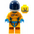 Lunar Research Astronaut - Male, Bright Light Orange and Dark Azure Suit, White Helmet, Dark Blue Visor, Beard – ГРАДСКИ