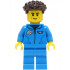 Lunar Research Astronaut - Male, Dark Azure Jumpsuit, Dark Brown Coiled Hair with Short Straight Sides – ГРАДСКИ