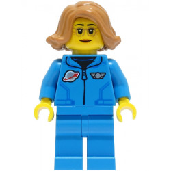 Lunar Research Astronaut - Female, Dark Azure Jumpsuit, Medium Nougat Hair, Glasses – ГРАДСКИ