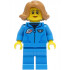 Lunar Research Astronaut - Female, Dark Azure Jumpsuit, Medium Nougat Hair, Glasses – ГРАДСКИ