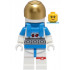 Lunar Research Astronaut - Female, White and Dark Azure Suit, White Helmet, Metallic Gold Visor, Peach Lips Smile – ГРАДСКИ