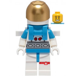 Lunar Research Astronaut - Male, White and Dark Azure Suit, White Helmet, Metallic Gold Visor, Backpack Clips, Open Mouth Smile – ГРАДСКИ