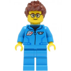 Lunar Research Astronaut - Male, Dark Azure Jumpsuit, Reddish Brown Spiked Hair, Glasses – ГРАДСКИ