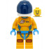 Lunar Research Astronaut - Male, Bright Light Orange and Dark Azure Suit, White Helmet, Dark Blue Visor, Open Mouth Smile – ГРАДСКИ