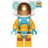Lunar Research Astronaut - Female, Bright Light Orange and Dark Azure Suit, White Helmet, Metallic Gold Visor, Backpack Lights – ГРАДСКИ