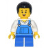 Child - Boy, Blue Overalls over V-Neck Shirt, Blue Short Legs, Black Coiled Hair, Freckles – ГРАДСКИ