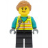 Train Driver - Female, Neon Yellow Safety Vest with Radio, Black Legs, Medium Nougat Ponytail Hair – ГРАДСКИ