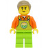 Train Worker - Male, Orange Shirt, Lime Overalls, Dark Tan Hair – ГРАДСКИ