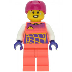 Cyclist - Male, Coral Racing Suit, Magenta Helmet – ГРАДСКИ