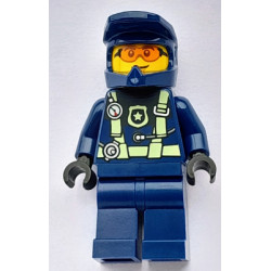 Police - City Officer Dark Blue Diving Suit and Helmet, Safety Glasses – ГРАДСКИ