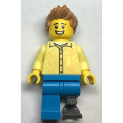 Grocery Store Customer - Male, Bright Light Yellow Shirt, Dark Azure Legs with Prosthetic Leg, Medium Nougat Hair – ГРАДСКИ