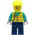 Utility Truck Driver - Male, Neon Yellow Safety Vest with Radio, Dark Blue Legs, Neon Yellow Construction Helmet, Hearing Aid – ГРАДСКИ