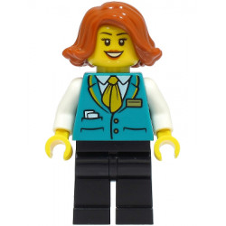 Bus Driver - Female, Dark Turquoise Vest, Black Legs, Dark Orange Hair – ГРАДСКИ