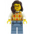 Passenger - Female, Tan Knit Argyle Sweater Vest, Sand Blue Legs with Pockets, Dark Brown Hair, Glasses – ГРАДСКИ