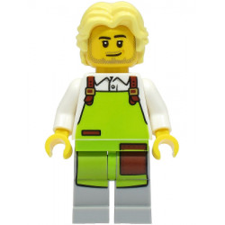 Cyclist - Male, White Shirt, Lime Apron, Bright Light Yellow Hair – ГРАДСКИ