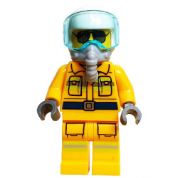 Fire - Reflective Stripes, Bright Light Orange Suit, White Helmet, Breathing Apparatus, Sunglasses – ГРАДСКИ