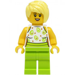 Sandwich Shop Customer - Female, White Top, Lime Legs, Bright Light Yellow Hair – ГРАДСКИ