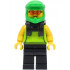 Food Delivery Cyclist - Male, Lime Hoodie, Black Legs, Bright Green Helmet, Neck Bracket, Safety Glasses – ГРАДСКИ