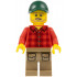 Forklift Driver - Male, Red Plaid Flannel Shirt, Dark Tan Legs with Pockets, Dark Green Cap – ГРАДСКИ