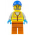Recycling Worker - Male, Neon Yellow Safety Vest, Dark Orange Legs, Blue Cap – ГРАДСКИ
