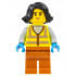 Recycling Worker - Female, Neon Yellow Safety Vest, Dark Orange Legs, Black Hair – ГРАДСКИ
