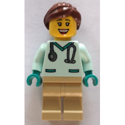 Veterinarian - Female, Light Aqua Scrubs, Tan Legs, Reddish Brown Hair – ГРАДСКИ