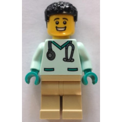 Veterinarian - Male, Light Aqua Scrubs, Tan Legs, Black Hair – ГРАДСКИ