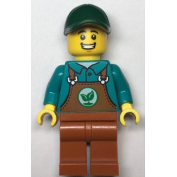Gardener - Male, Dark Orange Overalls over Dark Turquoise Shirt, Dark Orange Legs, Dark Green Cap – ГРАДСКИ