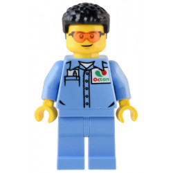 Custom Car Garage Mechanic - Male, Medium Blue Shirt with Octan Logo, Medium Blue Legs, Short Black Hair, Safety Glasses – ГРАДСКИ