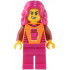 Gaming Tournament Participant - Female, Orange T-Shirt with Fist, Magenta Legs, Magenta Hair – ГРАДСКИ