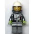 Fire - Male, Flat Silver Suit, White Fire Helmet, Trans-Brown Visor, Breathing Neck Gear with Blue Air Tanks – ГРАДСКИ