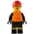 Fire - Female, Reflective Stripes with Utility Belt and Flashlight, Red Cap with Reddish Brown Ponytail, Orange Life Jacket – ГРАДСКИ