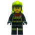 Fire - Female, Black Jacket and Legs with Reflective Stripes and Red Collar, Neon Yellow Fire Helmet, Right Raised Eyebrow, Medium Nougat Lips, Smirk – ГРАДСКИ