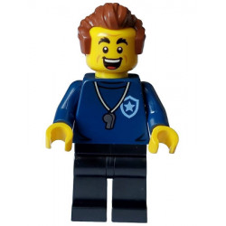 Police - City Trainer Academy Male, Dark Blue Shirt, Silver Whistle, Black Legs, Reddish Brown Hair, Open Mouth – ГРАДСКИ