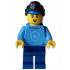 Police - City Officer in Training Female, Medium Blue Shirt with Badge, Dark Blue Legs, Black Hair, Headband – ГРАДСКИ