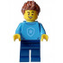Police - City Officer in Training Male, Medium Blue Shirt with Badge, Dark Blue Legs, Reddish Brown Hair, Open Mouth Smile – ГРАДСКИ