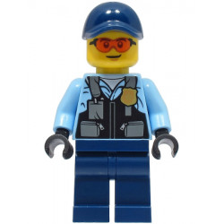 Police - City Officer Male, Safety Vest with Police Badge, Dark Blue Legs, Dark Blue Cap, Safety Glasses – ГРАДСКИ