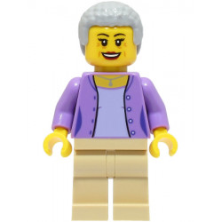Woman - Medium Lavender Jacket over Lavender Shirt, Tan Legs, Light Bluish Gray Hair – ГРАДСКИ