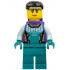 Stuntz Driver - Female, Dark Purple and Dark Turquoise Racing Suit with Light Aqua Arms, Dark Purple Air Tanks, Black Short Hair – ГРАДСКИ