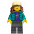 Fearless Fi - Stuntz Announcer, Dark Turquoise Jacket over Dark Purple Shirt, Dark Bluish Gray Legs, Reddish Brown Hair with Bright Light Yellow Beanie – ГРАДСКИ