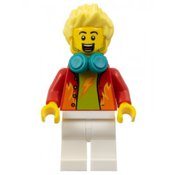 Dynamo Doug - Stuntz Announcer, Red Jacket over Lime Shirt, White Legs, Bright Light Yellow Spiked Hair, Dark Turquoise Headphones – ГРАДСКИ