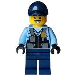 Police - City Officer Male, Safety Vest with Police Badge, Dark Blue Legs, Dark Blue Cap, Black Moustache – ГРАДСКИ