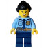 Police - City Officer Female, Shirt with Dark Blue Tie and Gold Badge, Dark Tan Belt with Radio, Dark Blue Legs, Black Ponytail – ГРАДСКИ