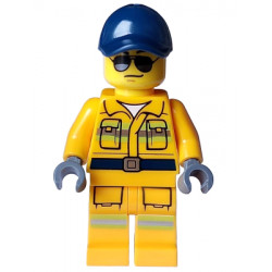 Stuntz Crew - Male, Bright Light Orange Suit with Reflective Stripes, Dark Blue Cap, Sunglasses – ГРАДСКИ