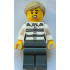 Police - Jail Prisoner 50382 Prison Stripes, Female, Dark Bluish Gray Legs, Open Mouth, Tan Ponytail – ГРАДСКИ