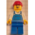 Construction Worker - Male, Blue Overalls over V-Neck Shirt, Blue Legs, Red Construction Helmet, Moustache – ГРАДСКИ