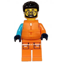 Arctic Explorer - Male, Shoulder Bag, Glasses, Black Hair, Orange Life Jacket – ГРАДСКИ