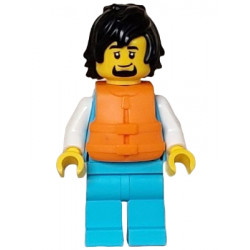 Arctic Explorer - Male, Stethoscope, Medium Azure Legs, Black Hair, Orange Life Jacket – ГРАДСКИ