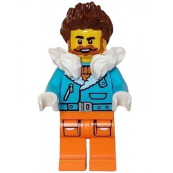 Arctic Explorer Captain - Male, Medium Azure Jacket, White Fur Collar, Reddish Brown Hair, Dark Orange Beard – ГРАДСКИ